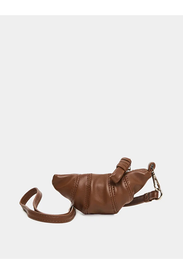 Styli Brown Half Moon Shoulder Bag